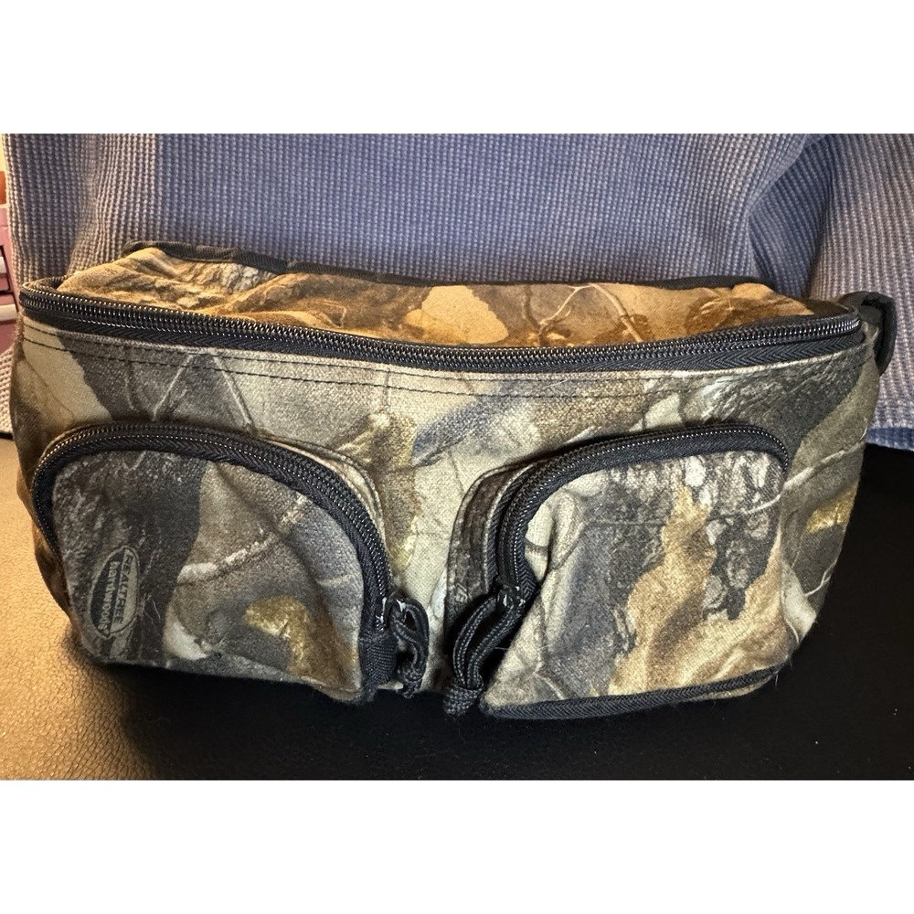 Fieldline Real Tree Camouflage Waist Fanny Pack Knife Bullet Holder 3 Pockets